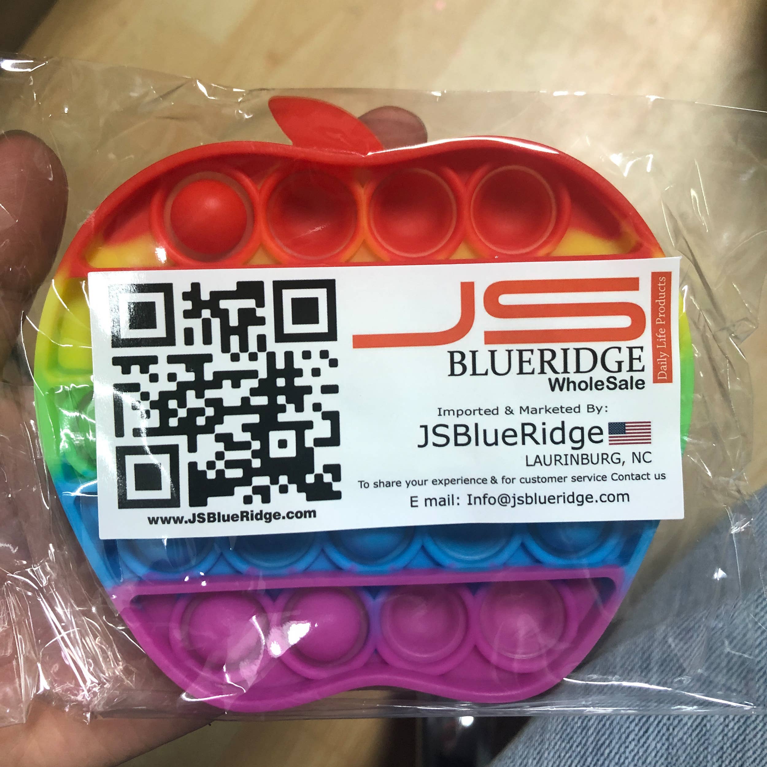 JSBlueRidge Toys - Wholesale Fidgetspeelgoed - Kinderen - Regenboog Appel Pop It Fidget Speelgoed voor Kinderen4