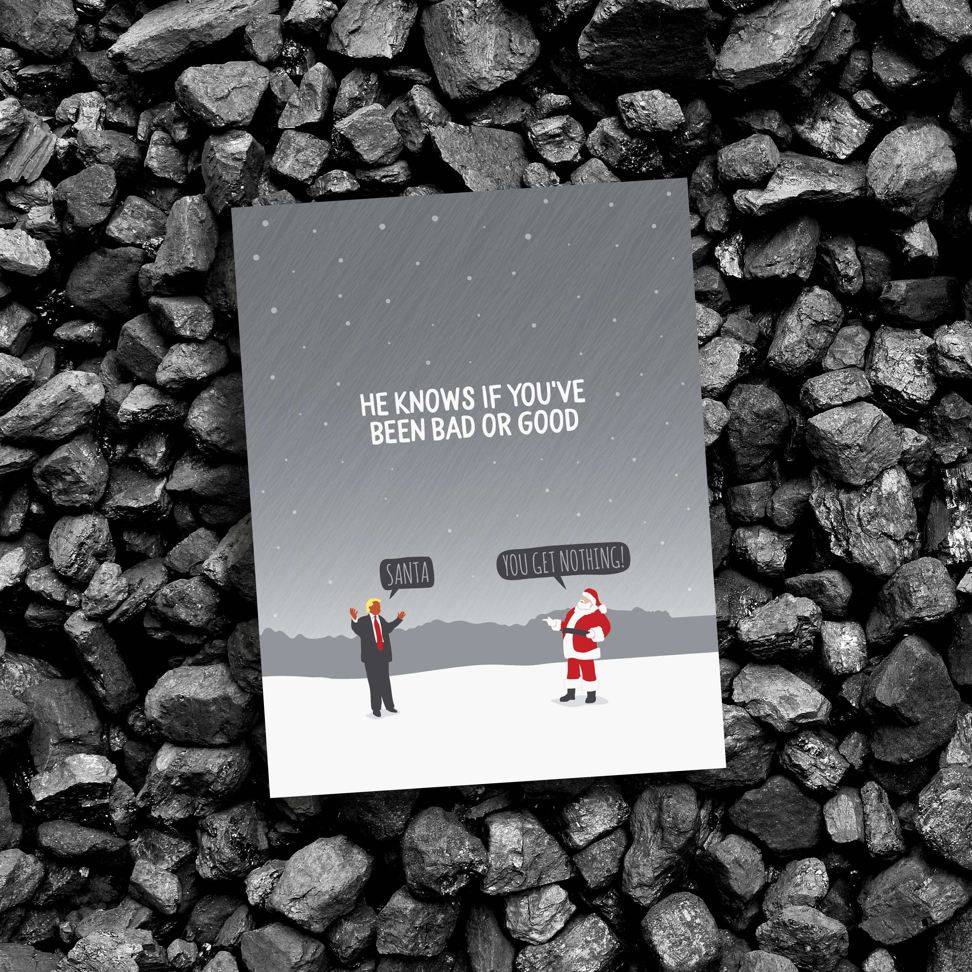 Modern Printed Matter - Wholesale Christmas Card - He Knows Funny Anti-Trump Christmas Card1