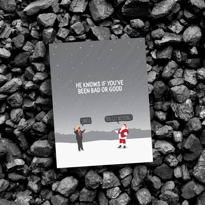 Modern Printed Matter - Wholesale Christmas Card - He Knows Funny Anti-Trump Christmas Card1