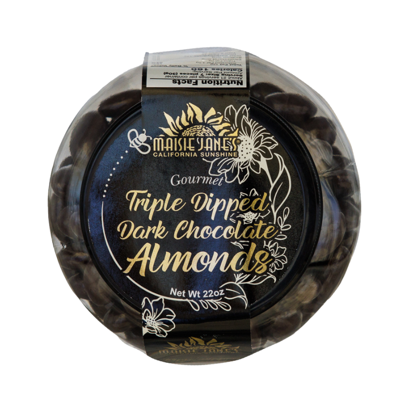 Maisie Jane’s - Wholesale Chocolate Covered Sweets - Triple Dipped Dark Chocolate Almonds - Party Jar1