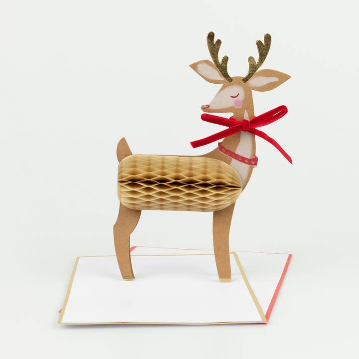 Stand-Up Reindeer Card for wholesale by Meri Meri