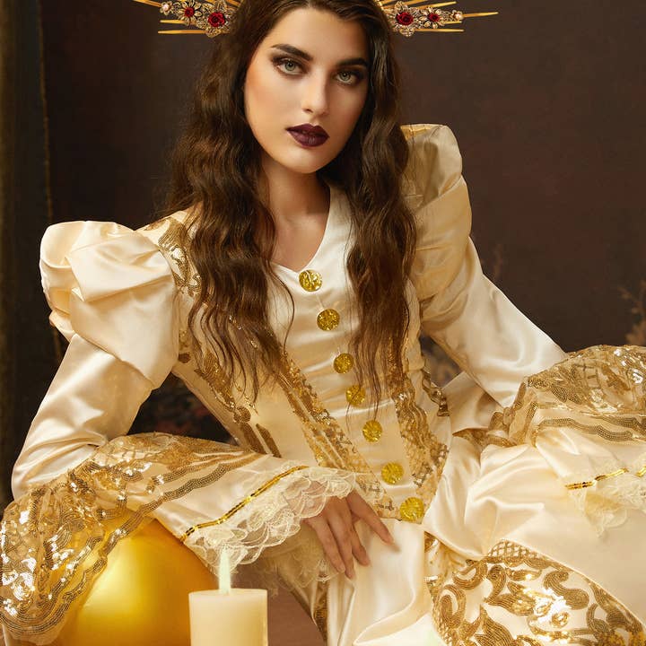 BABEYOND - Wholesale Tiara - Women's - Floral Pearl Mary Goddess Halo Crown7