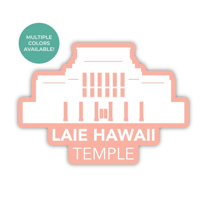 Laie Hawaii Temple Sticker, LDS Laie Hawaii Temple for wholesale by JasmineTreeDesign
