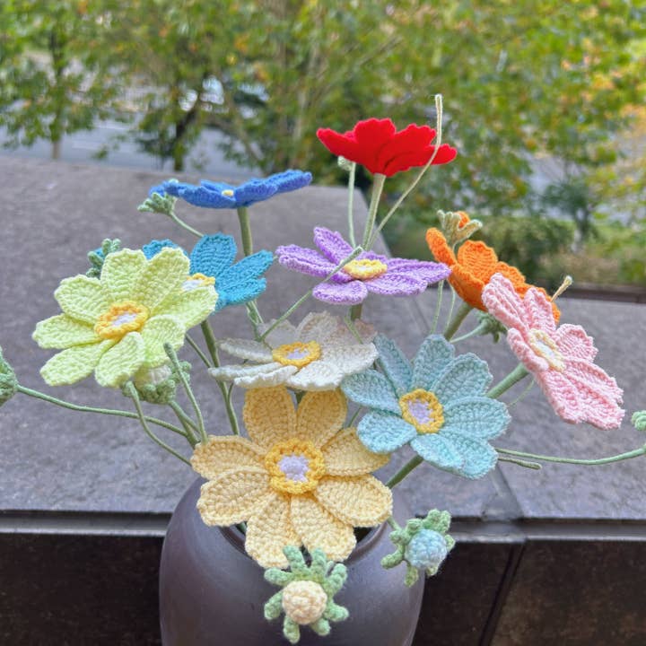 Fleur de galsang au crochet Lilyrosy, Cadeaux faits main pour la vente par Lilyrosy(Duty free)