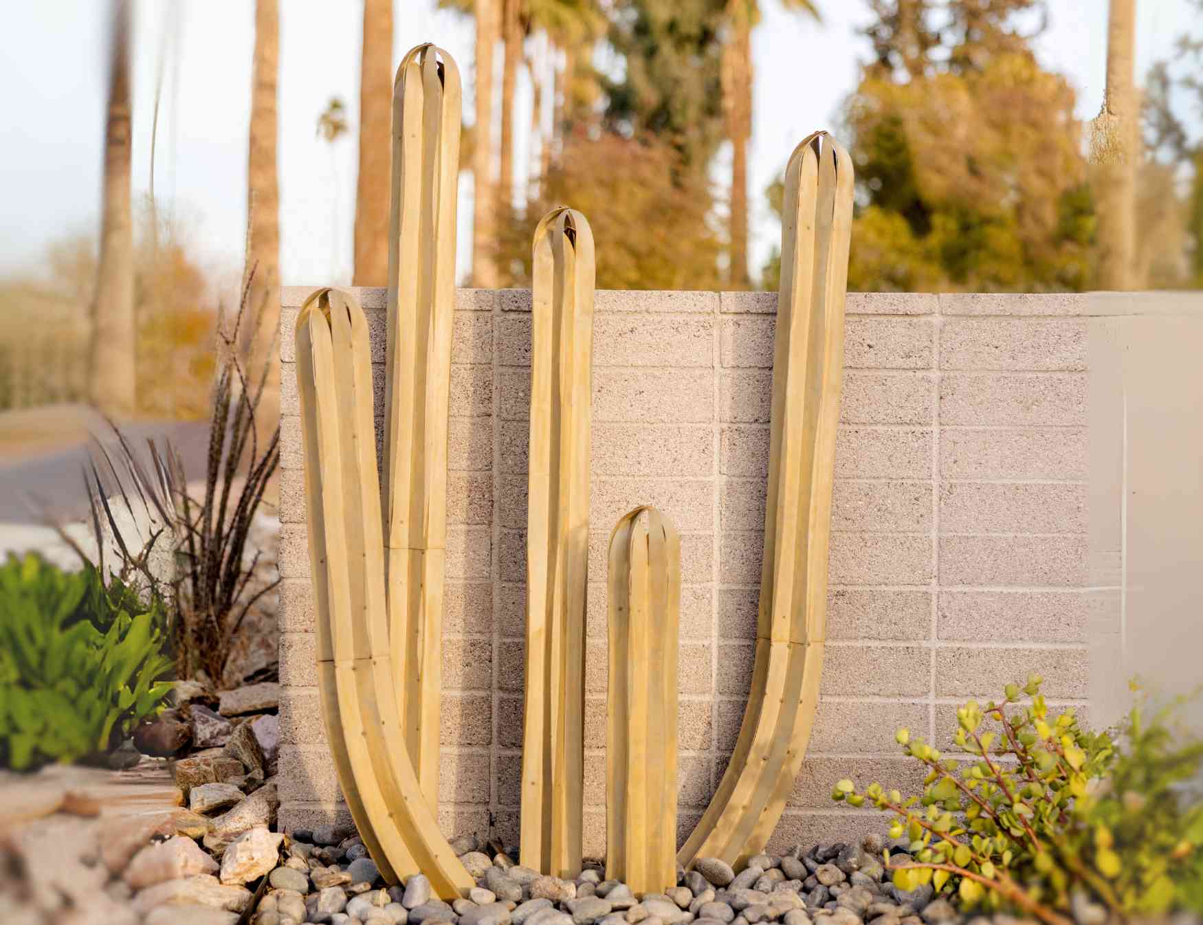 Desert Steel - Vente Plantes artificielles - 5 Pièces de Cactus Mexicain1