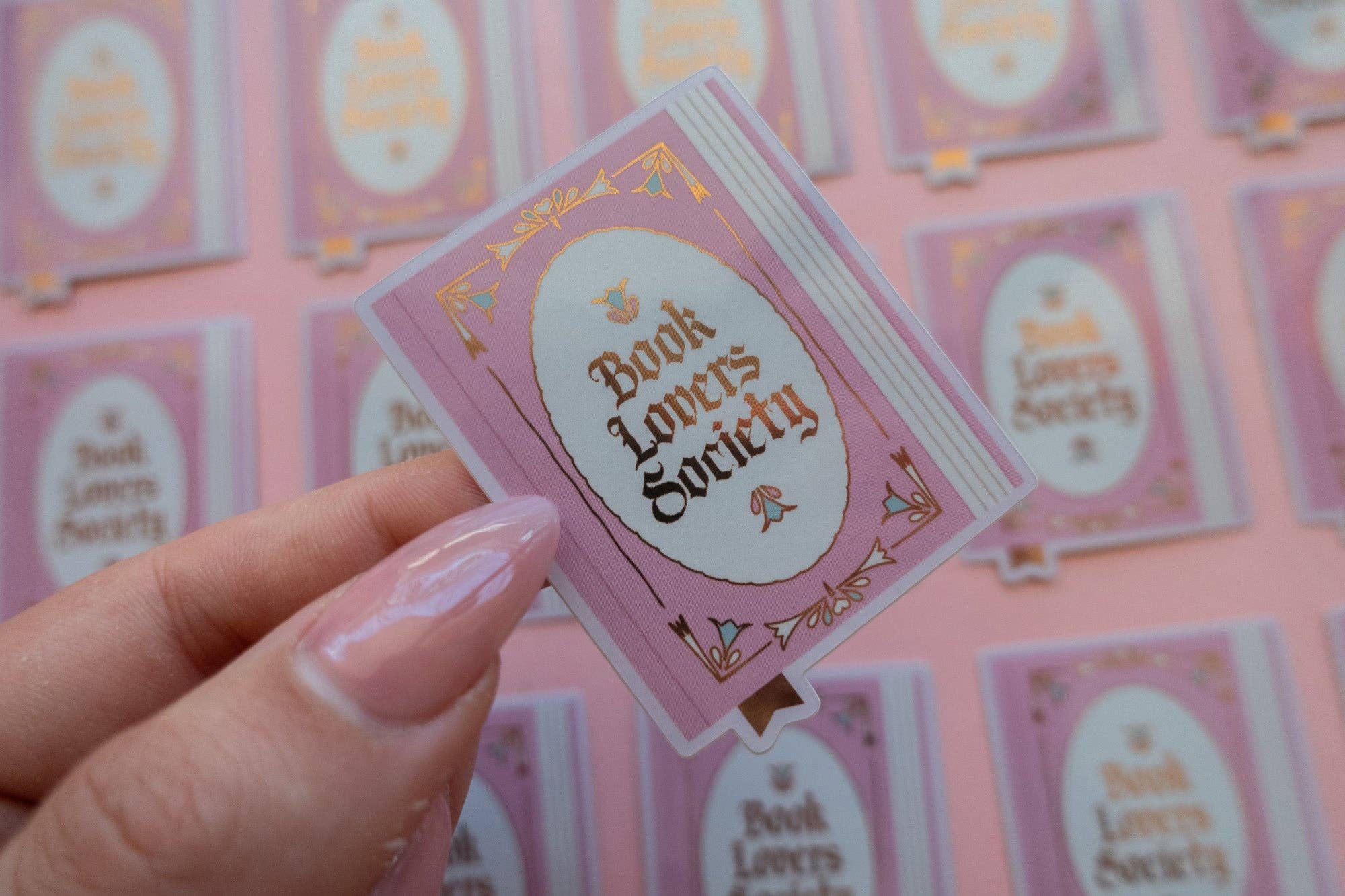 Jollie Ollie Designs - Wholesale Sticker - Book Society Sticker [with gold foil]10