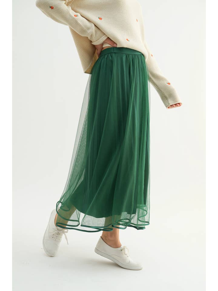 Wishlist Apparel - Wholesale Skirt - Women's - TULLE MIDI SKIRT / WL24-9568