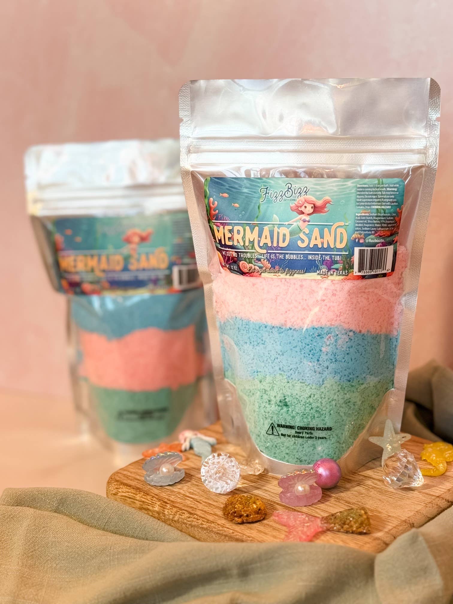 Fizz Bizz LLC - Wholesale Bath Salts - Mermaid Sand- Kids Bath Salts1