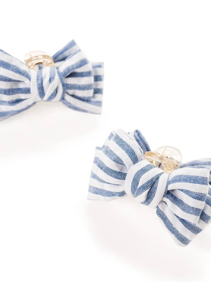 Skylar Mini Bow Hair Claw Pair for wholesale by Violet & Brooks