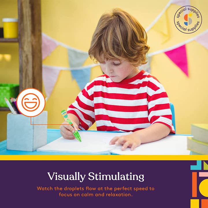 Special Supplies - Wholesale Pen - Liquid Motion Pens, 6 Pack Colorful Hourglass Timer Pens with Droplet Movement6