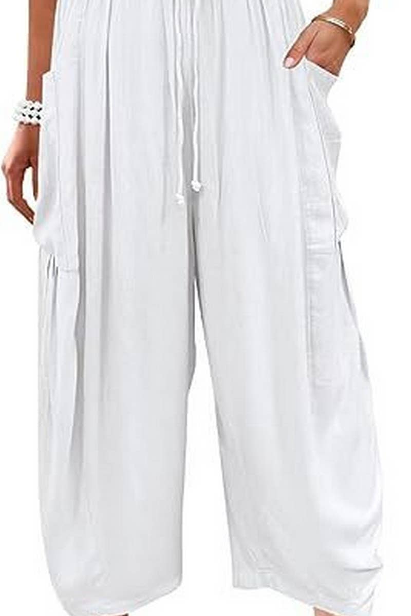 NINEXIS - Wholesale Pants - Women's - CWBLP0709_LOOSE CASUAL COTTON AND LINEN TROUSERS3