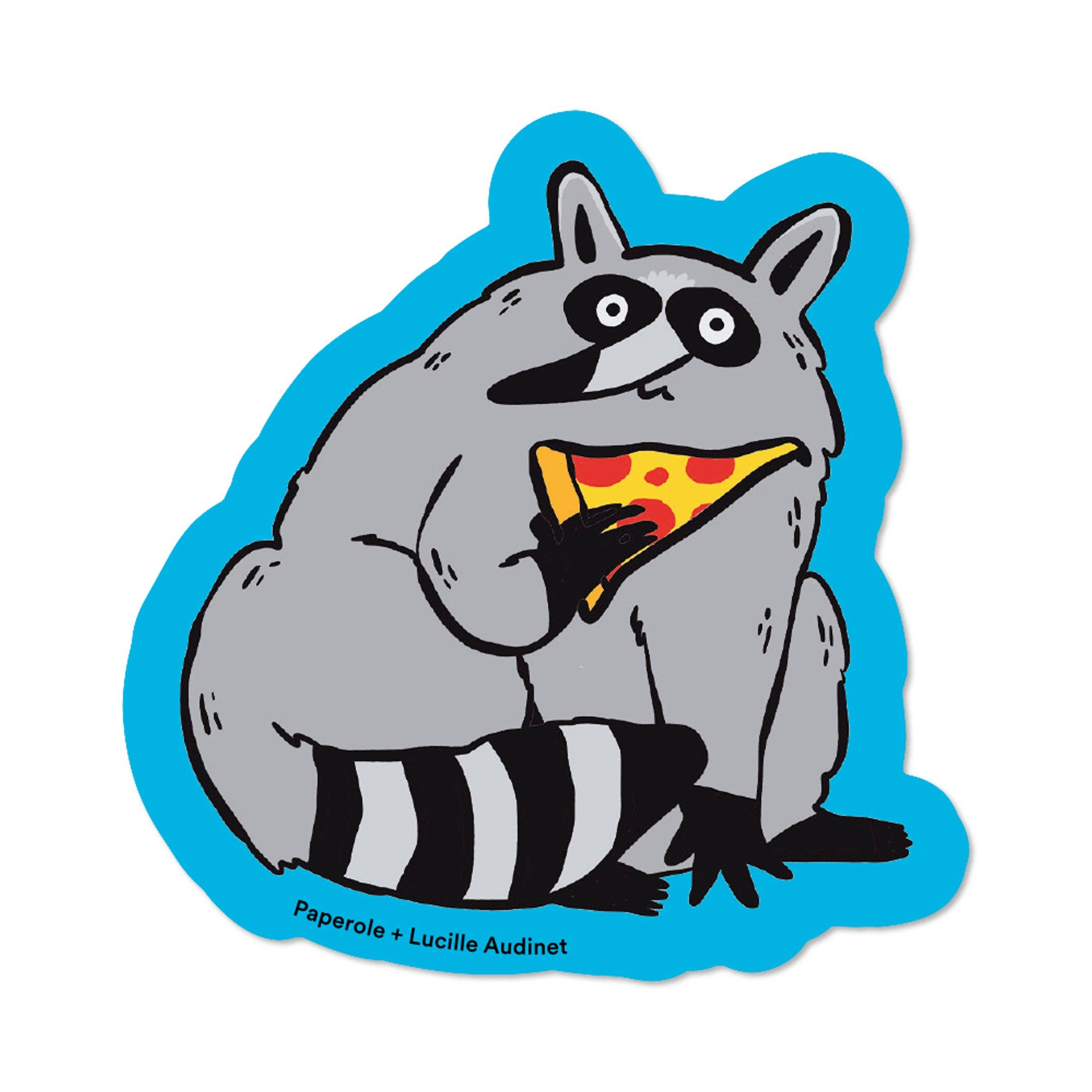 Paperole - Wholesale Sticker - RACCOON PIZZA – Bumper Sticker1