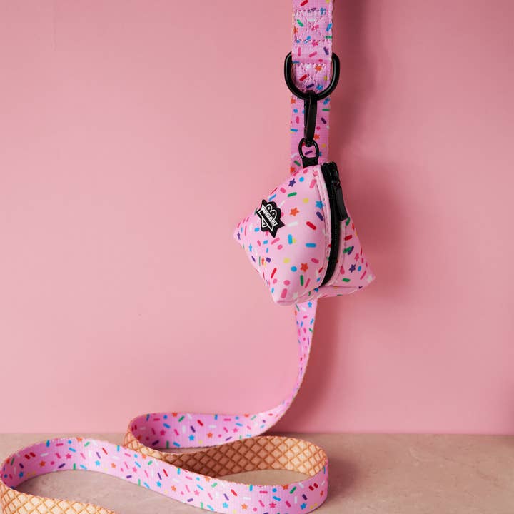 Ruffhaus NYC - Wholesale Pet Poop Bag Dispenser - Sprinkle Me Pink Poop Bag Holder - Dog Birthday