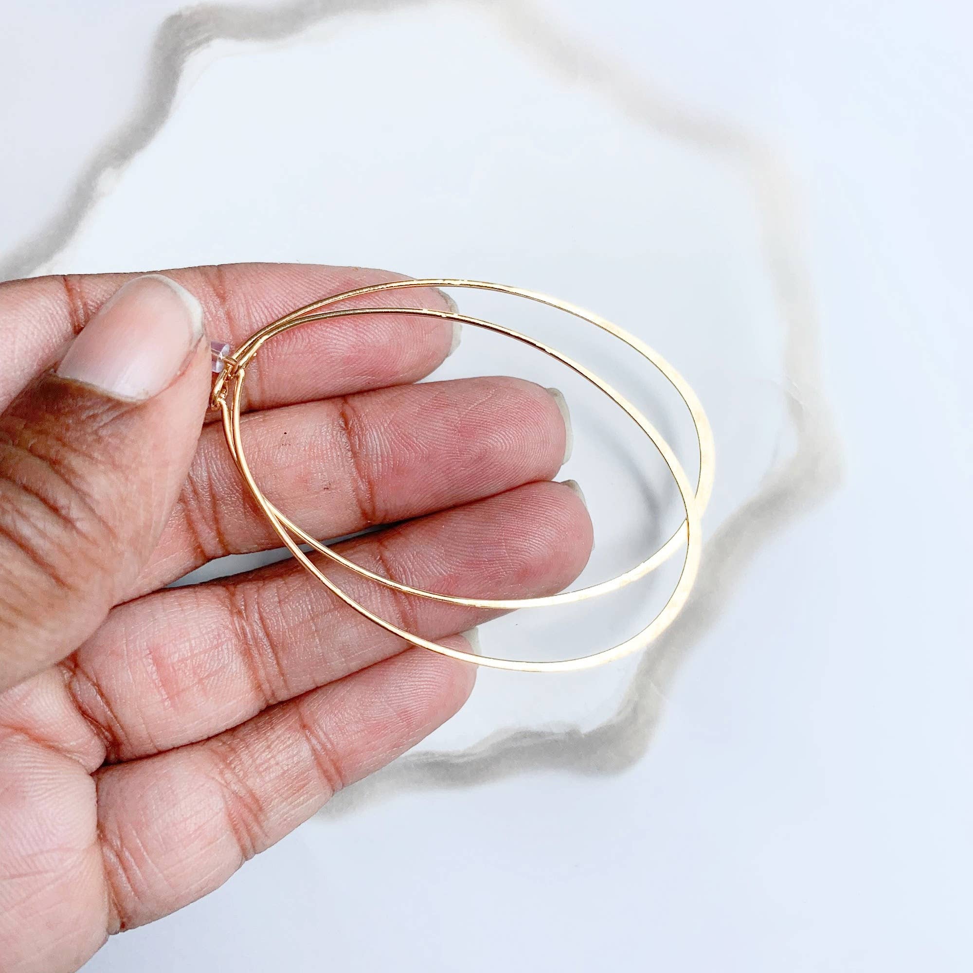 Rose and Della - Wholesale Dangle Earrings - Brass Oval Hoop Earrings2