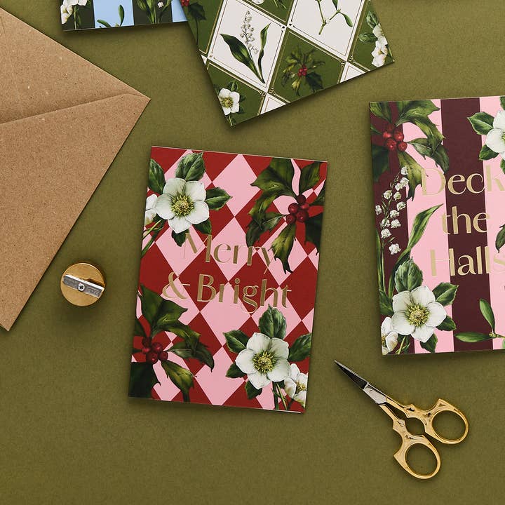 Catherine Lewis Design - Wholesale Christmas card - Merry & Bright - Carnivalesque - Christmas Card2