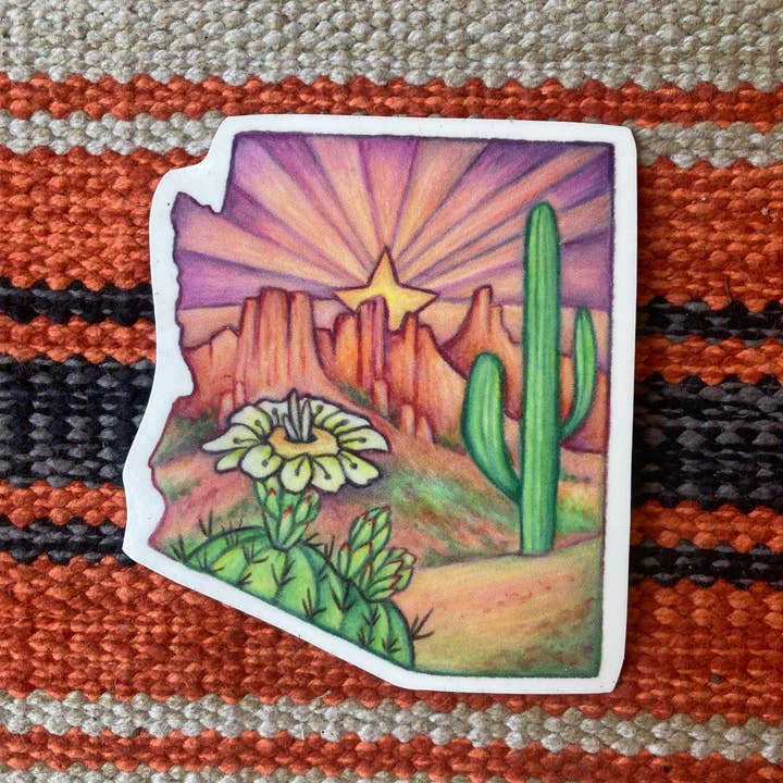 Autocollant État de l'Arizona pour la vente par Wandering Arts and Crafts