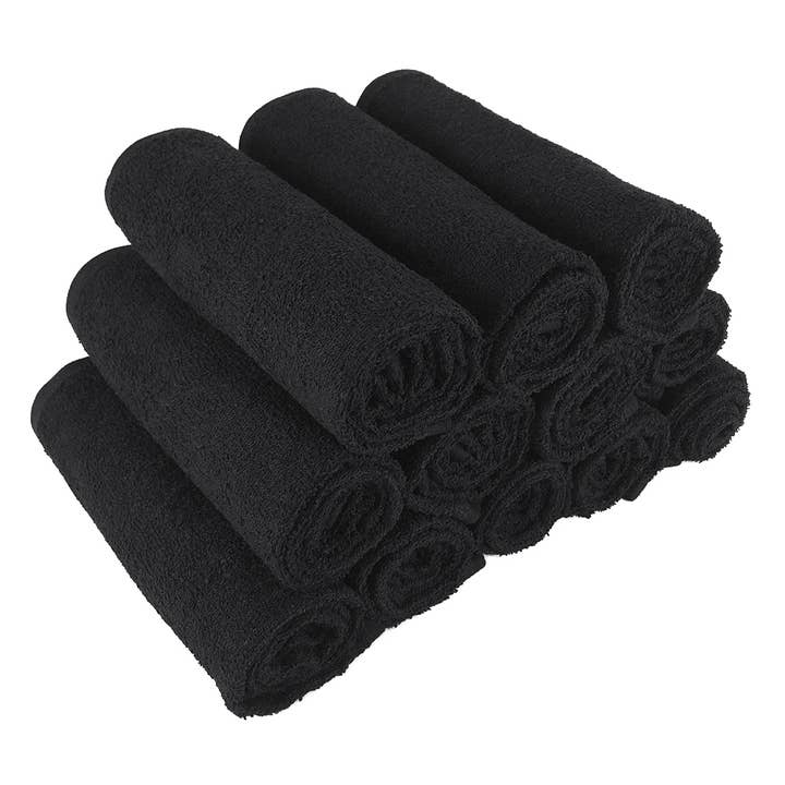 Arkwright Home - Wholesale Towel Set - 12 Pack of Cotton Salon Towels
