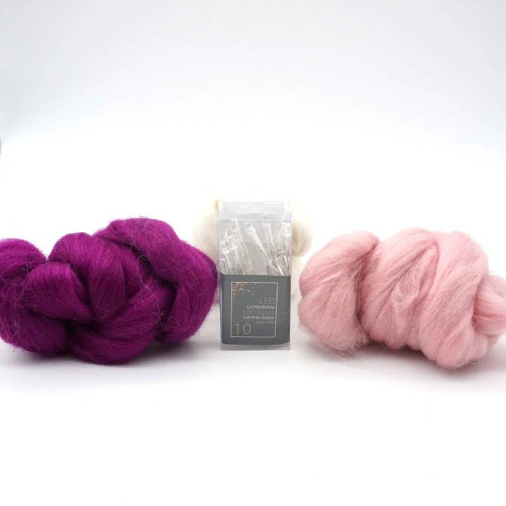 Die Kerzenwerkstatt - Wholesale Craft sewing kit - Craft kit: flower light chain made of felt - incl. lighting1