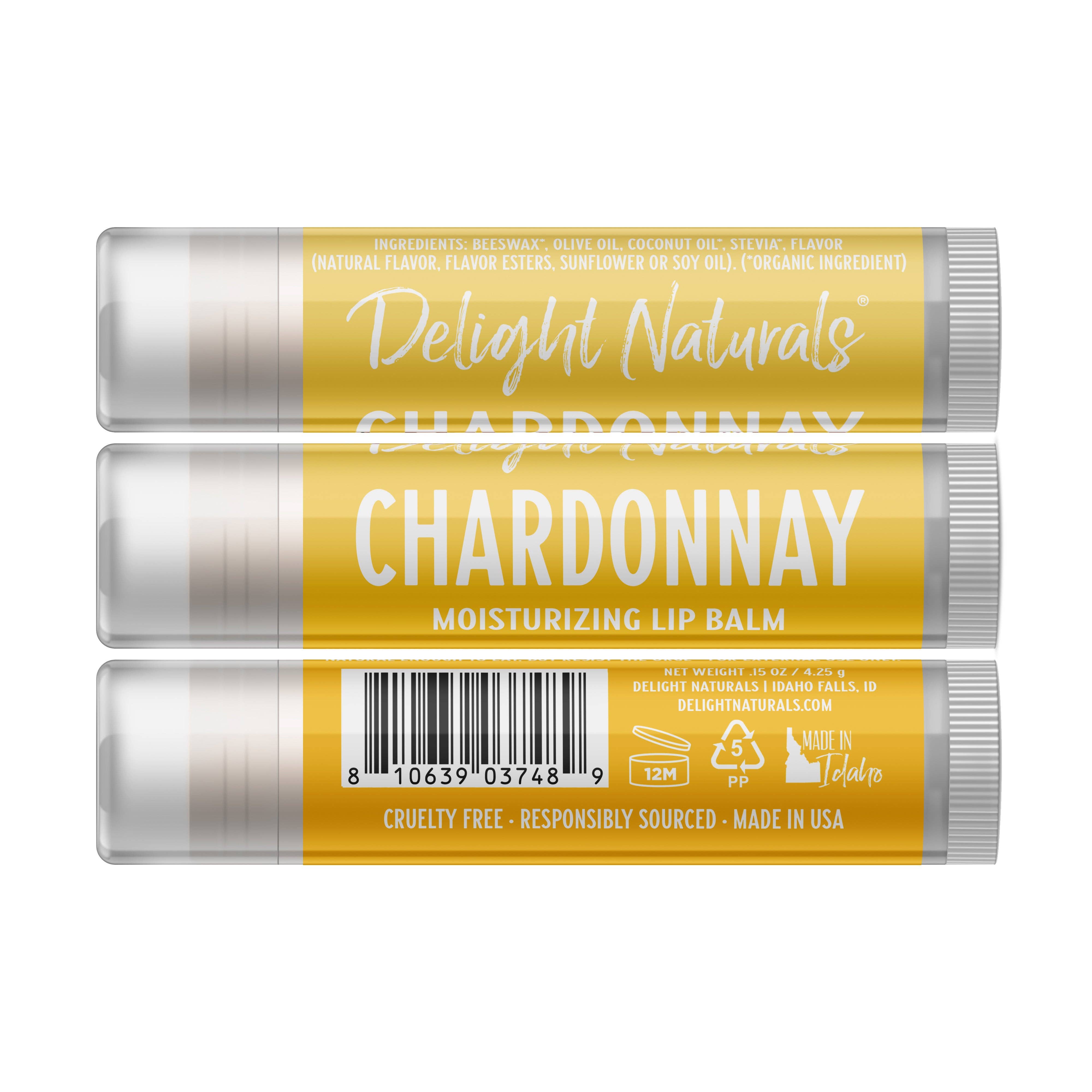 Delight Naturals - Wholesale Lip Balm Set - Smooth Sippin' White Wine Lip Balm Set1