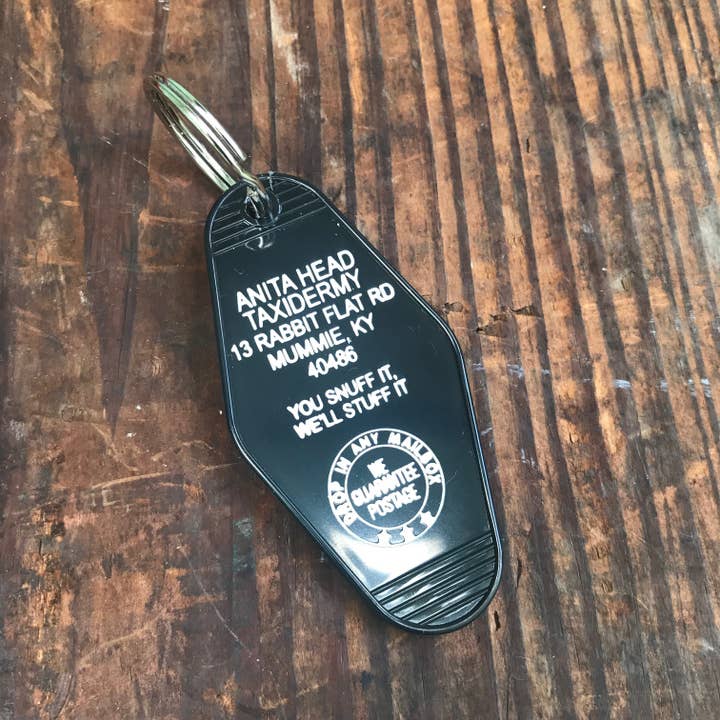 Motel Key Fob - Anita Head Taxidermy for wholesale by The 3 Sisters Design Co.