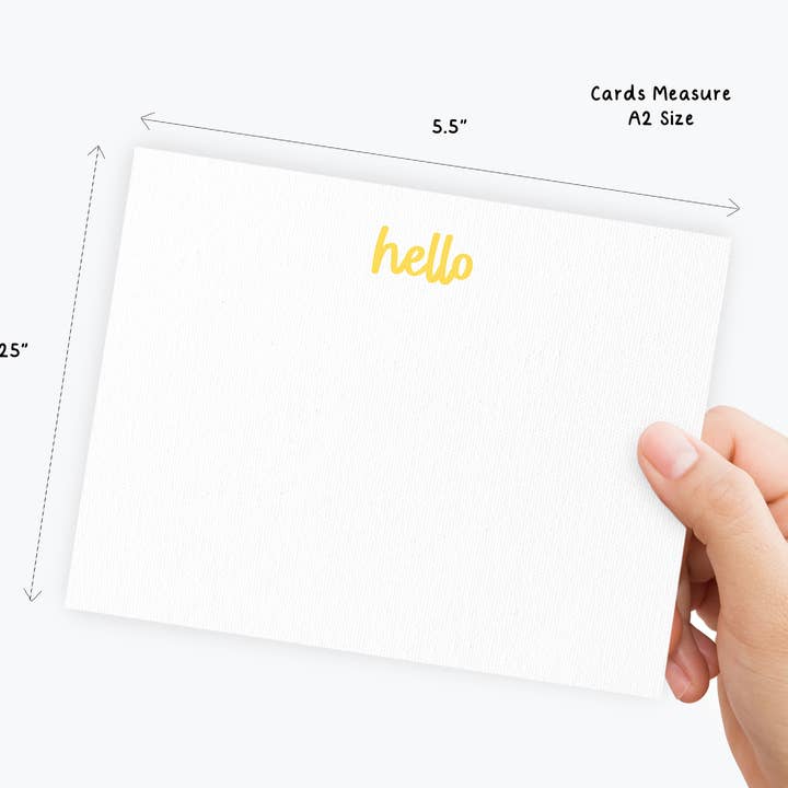 Kreate Paper Co. - Wholesale Stationery/Notecard Set - Hello Note Cards Stationery Set, Colorful Happy Notes2