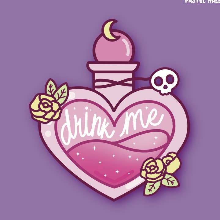 Drink Me Potion Spookachtige Halloween-sticker voor wholesale door Potato Desk