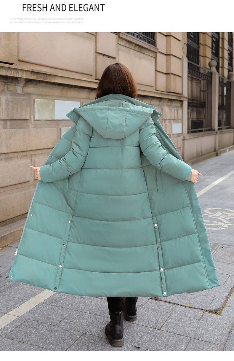 Marayn - Vente Doudoune – femme - Manteau Long Matelassé Chic et Chaud Polyvalent 202418