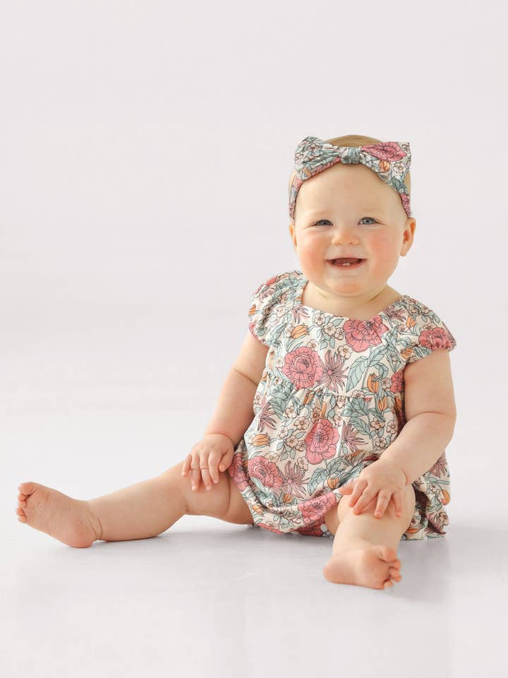 April Cap Sleeve Romper for wholesale by mabel + honey