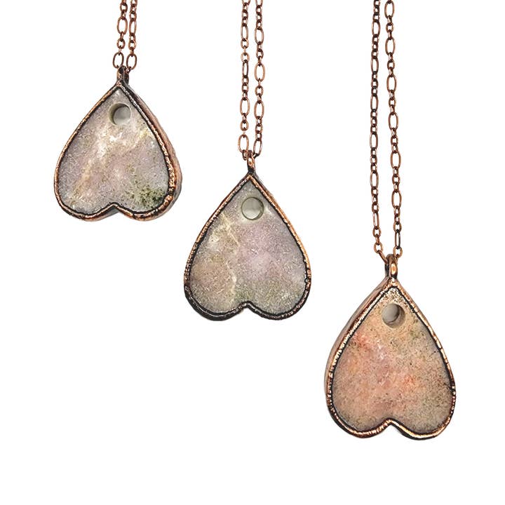Planchette Necklace - Pink Amethyst / Ouija for wholesale by MergingMetals