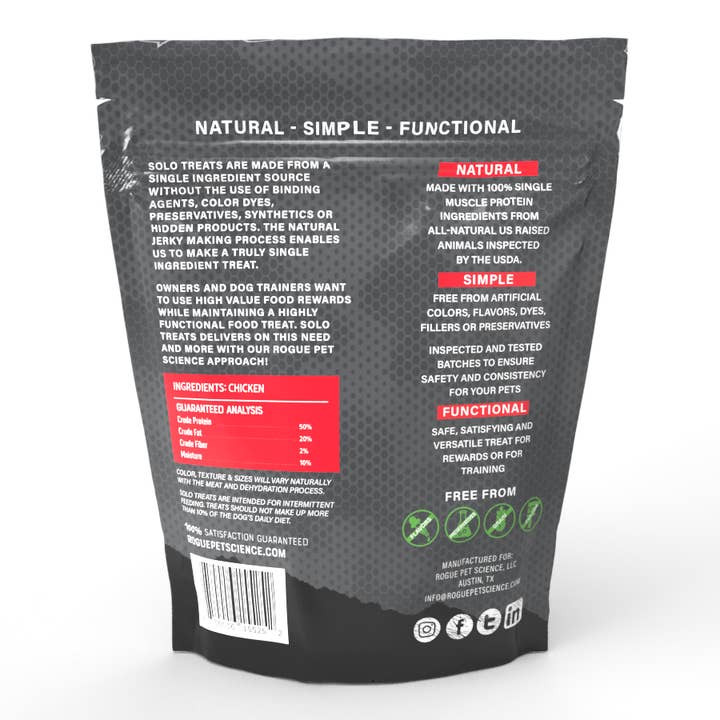 Rogue Pet Science - Wholesale Pet Treats - Dog - Solo Jerky treats