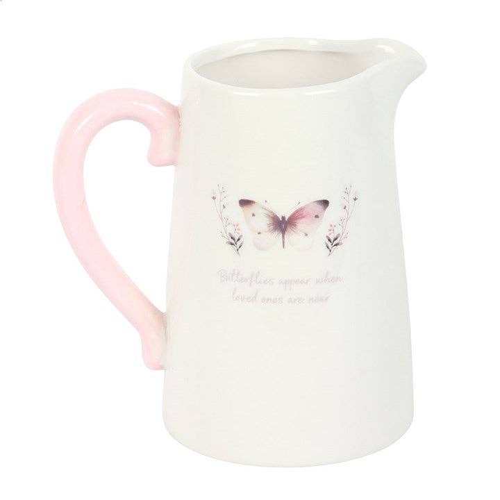 Something Different Wholesale – wholesale Vase – White Butterfly Ceramic Flower Jug1