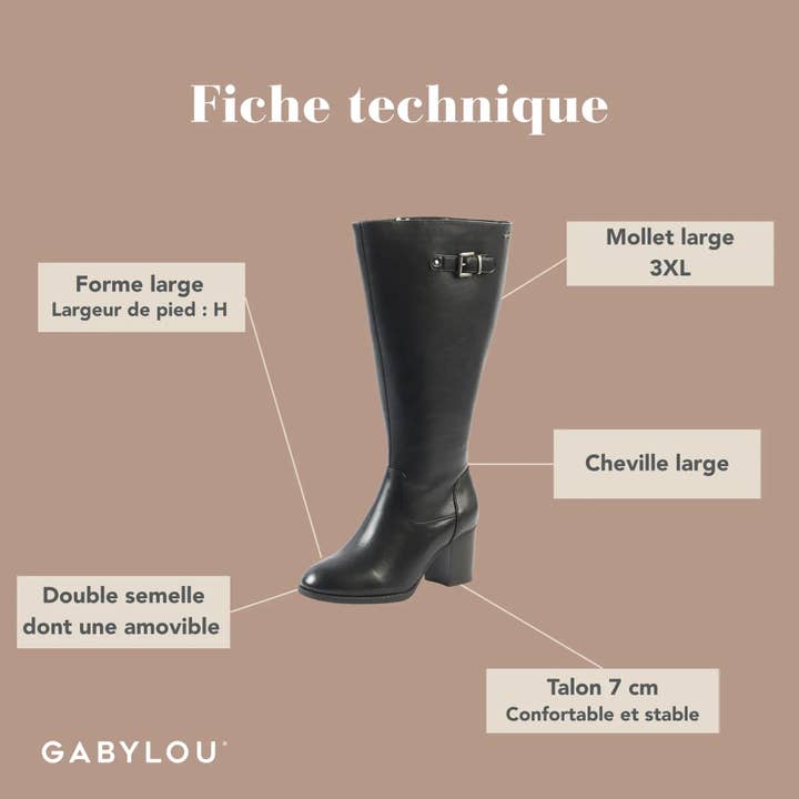 Gabylou - Wholesale Boots - Women's - Wide Calf Boots 3XL - Romy Model4