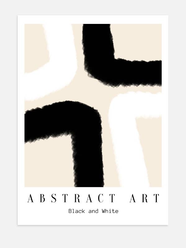 Arte abstrata em preto e branco por atacado de Ouéso