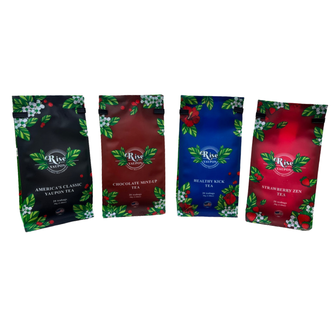 Rise Yaupon Tea - Wholesale Tea Bags - Mixed Case - 12 Pouches of 20 Count Teabags0