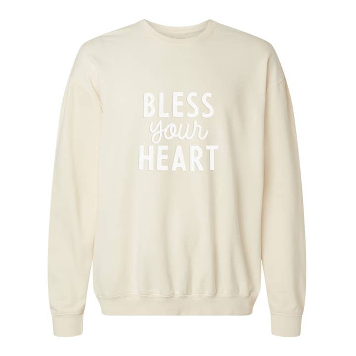 Frankie Jean - Wholesale Graphic Sweatshirt - Unisex - Bless Your Heart Washed Sweatshirt4