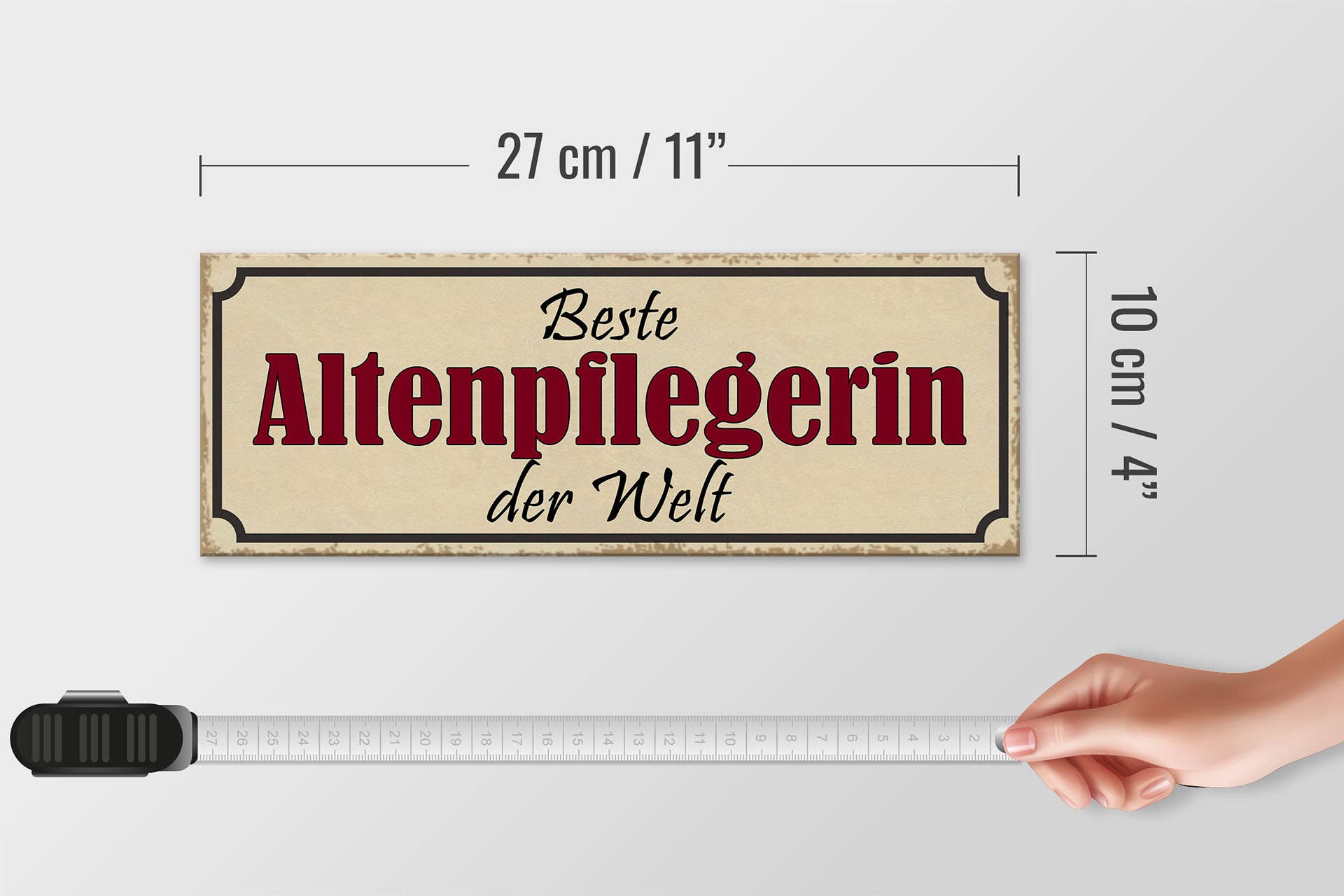 Femer – wholesale Skylt – Träskylt som säger 27x10cm bästa geriatriska sjuksköterska i världen3