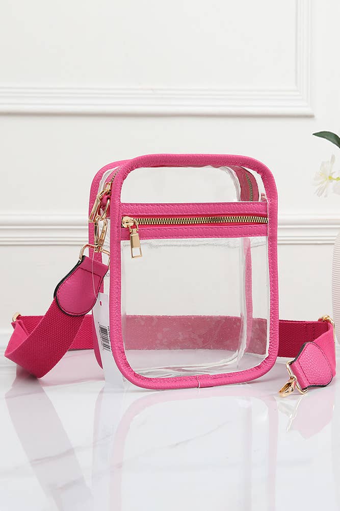 Hana - Wholesale Crossbody Bag - Women's - Clear PU Cross Body Mini Bag6