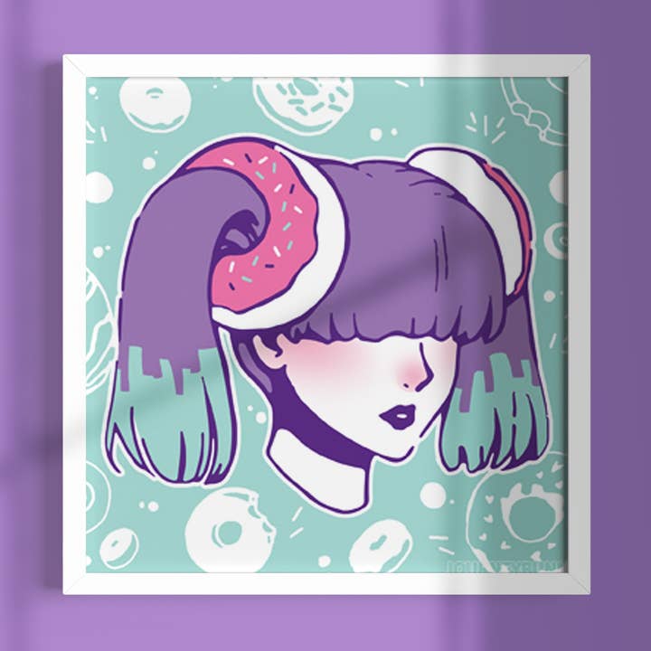 Donut Print From My Appetite Original Illustration Series for wholesale by Journeybunny