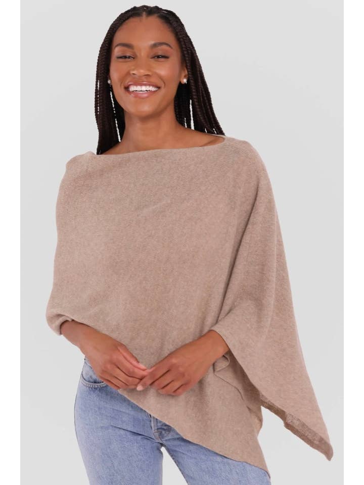 NIBI MTK - Wholesale Poncho - Women's - Alashan Cashmere Draped Dress Topper2