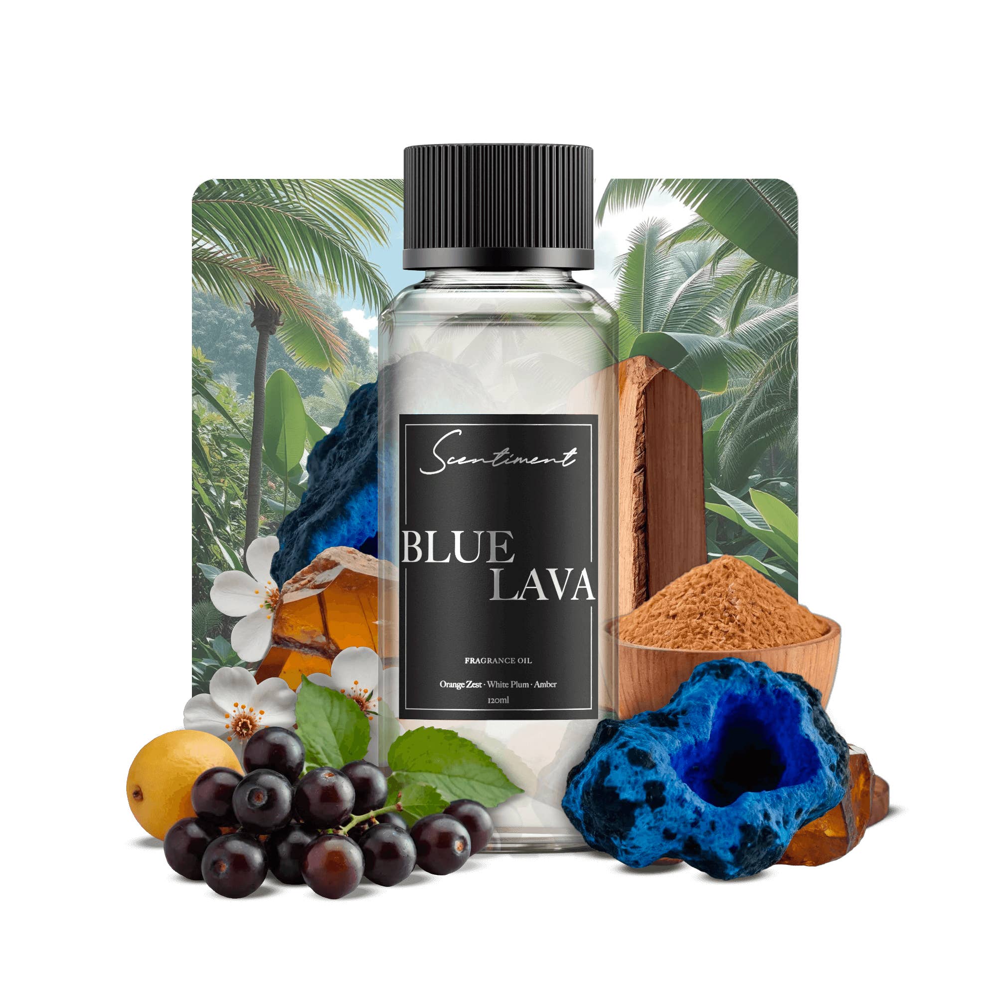 Scentiment - Wholesale Fragrance oil - Blue Lava Citrus and Floral Fragrance Oil Candle