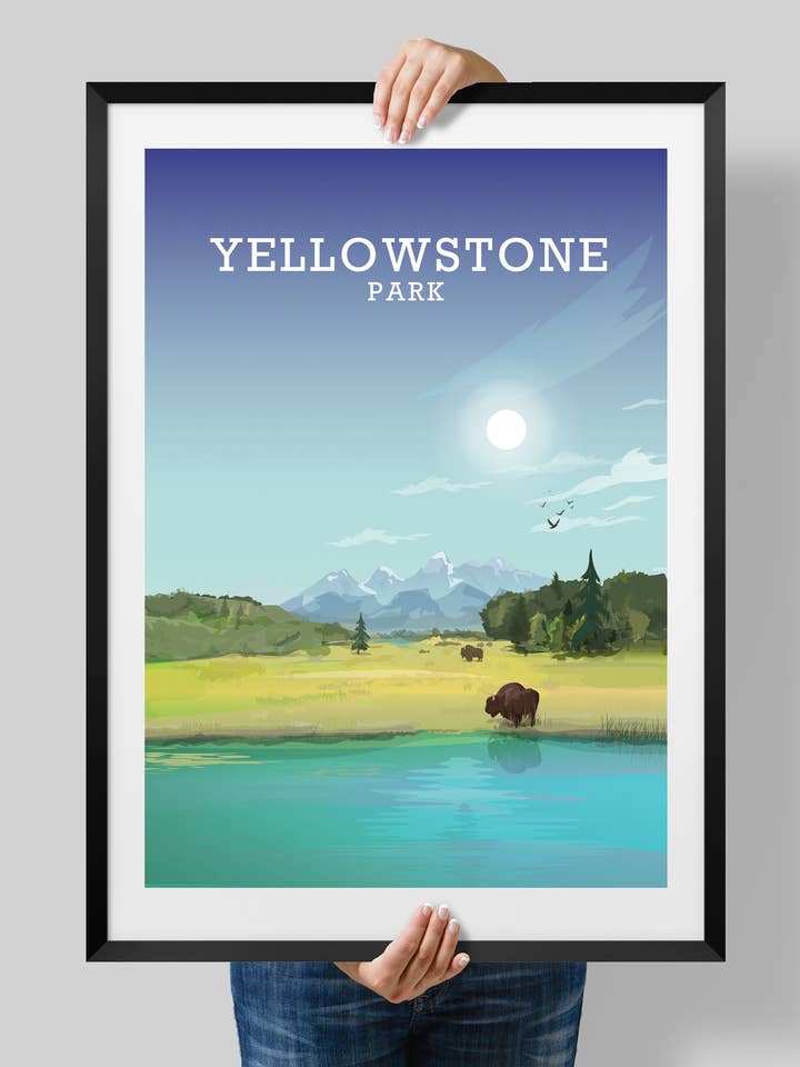 Yellowstone National Park Print, Yellowstone Poster for wholesale by Hillview Prints