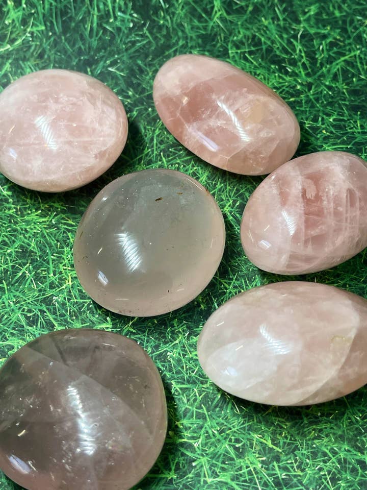 Rose Quartz Palm Stone Tumbled & Polished, You Choose Large for wholesale by Tumbledshop
