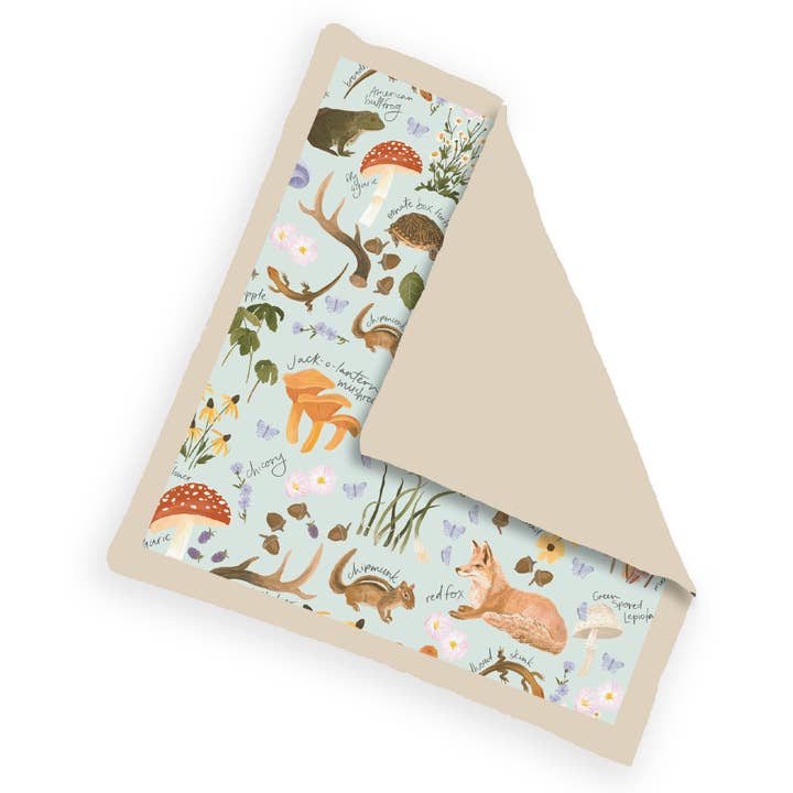 Copertina in Mussola Flora & Fauna Baby Lovey per la vendita all'ingrosso da parte di 1canoe2 | One Canoe Two Paper Co.