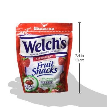 Shop The King - Wholesale Fruit Snacks - Welch's Strawberry Fruit Snacks, Real Fruit Juice, 8 oz Peg Bag