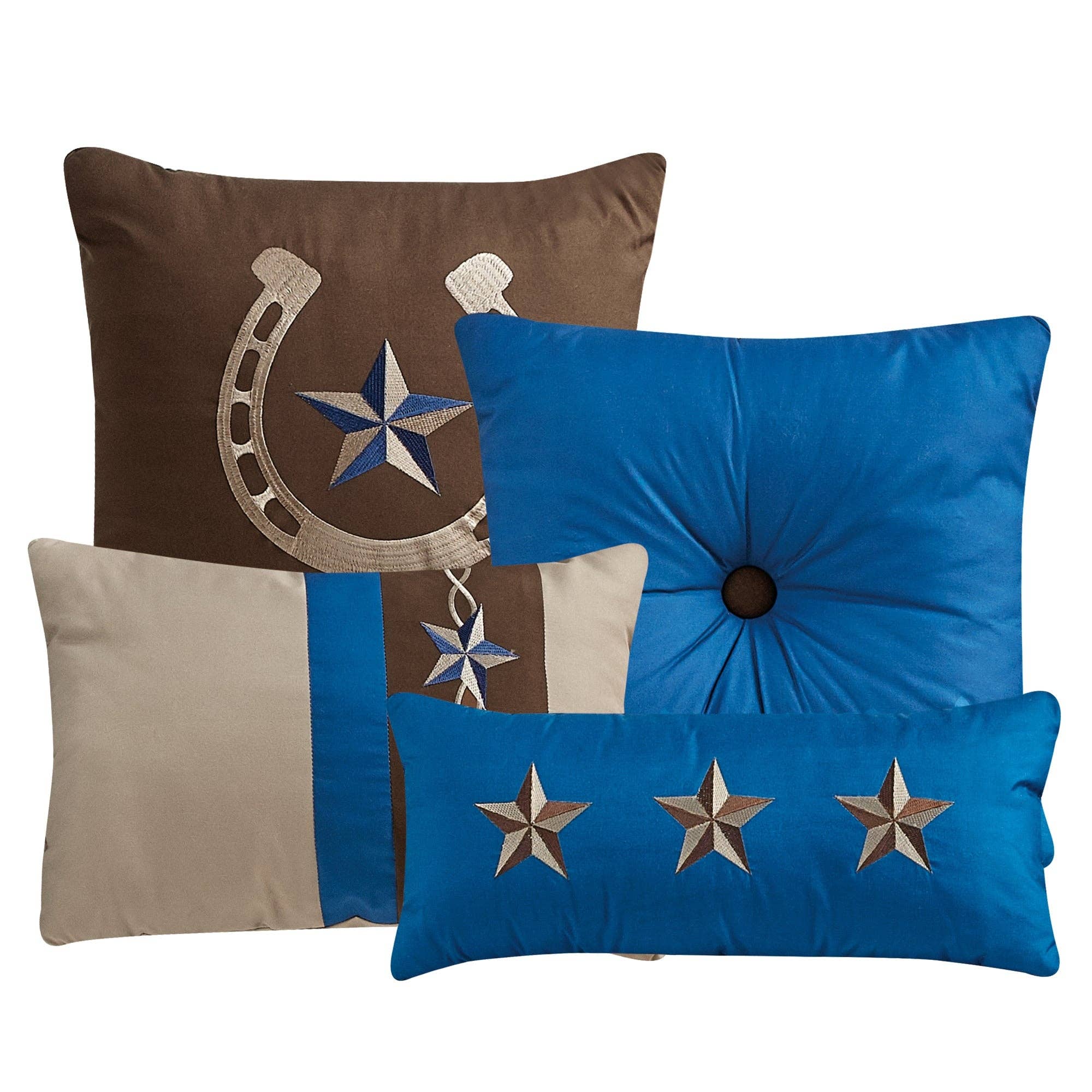 Linen Mart - Wholesale Bedding Set - Rustic Western Horseshoe Star Comforter - 7 Piece Set3