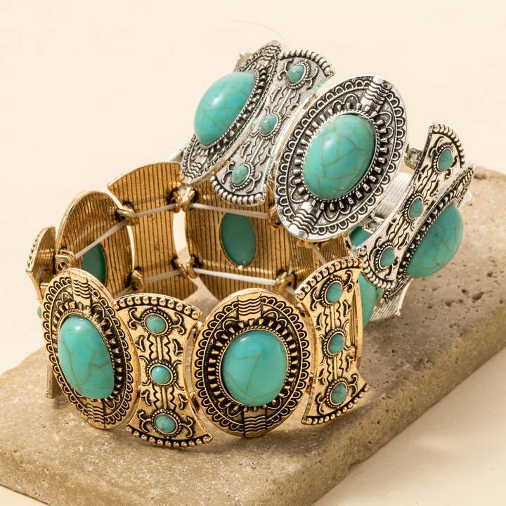 Western Concho Stretch Bracelet for wholesale by Anarchy Street