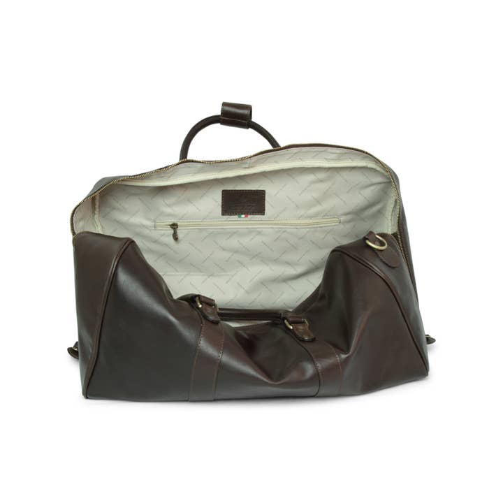 Old Angler Firenze - Wholesale Weekender Bag - Unisex - Borsone da viaggio grande in pelle di vitello-Testa di Moro6