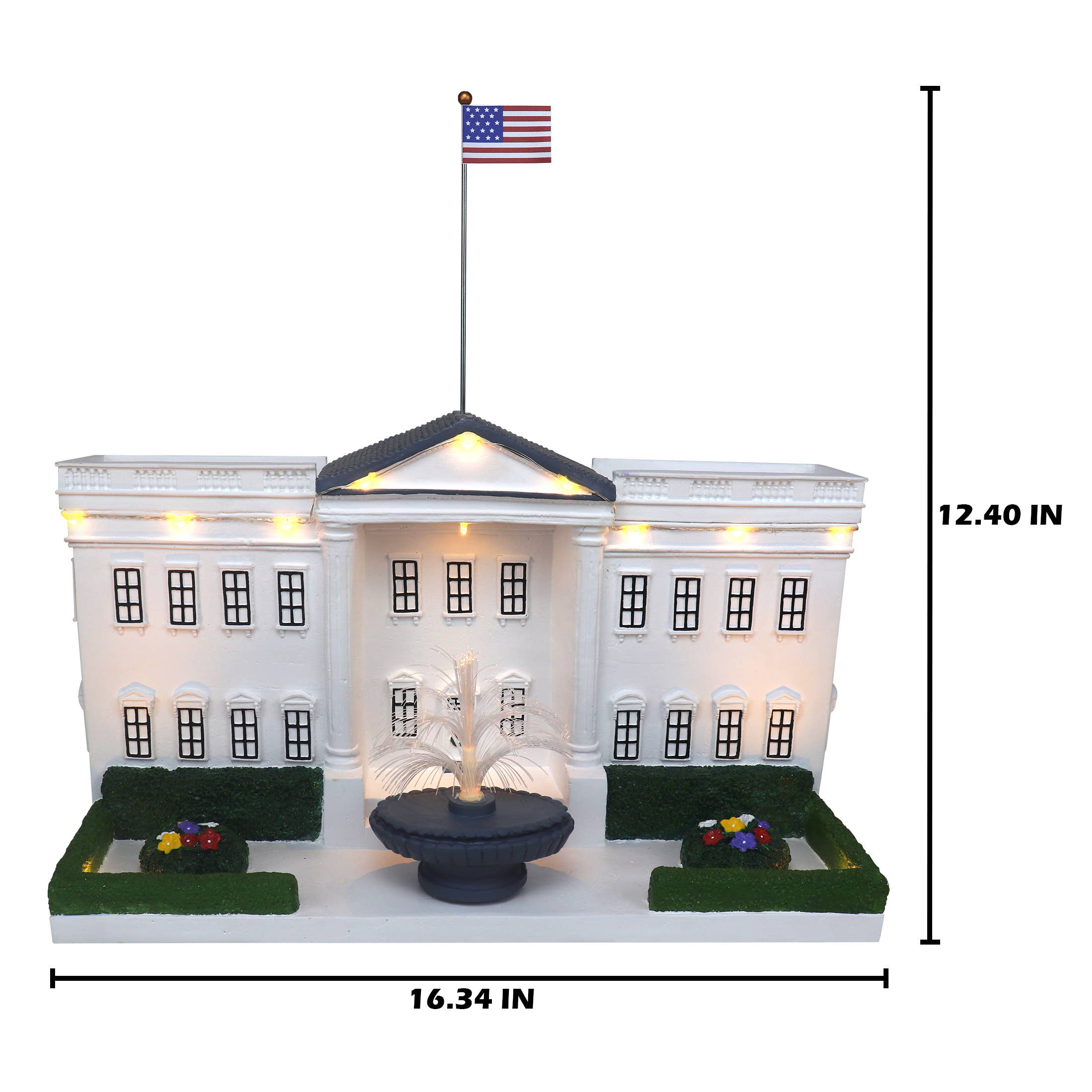 Top Treasures - Vendita all'ingrosso Decorazione natalizia - Villaggio musicale illuminato dalla Casa Bianca5