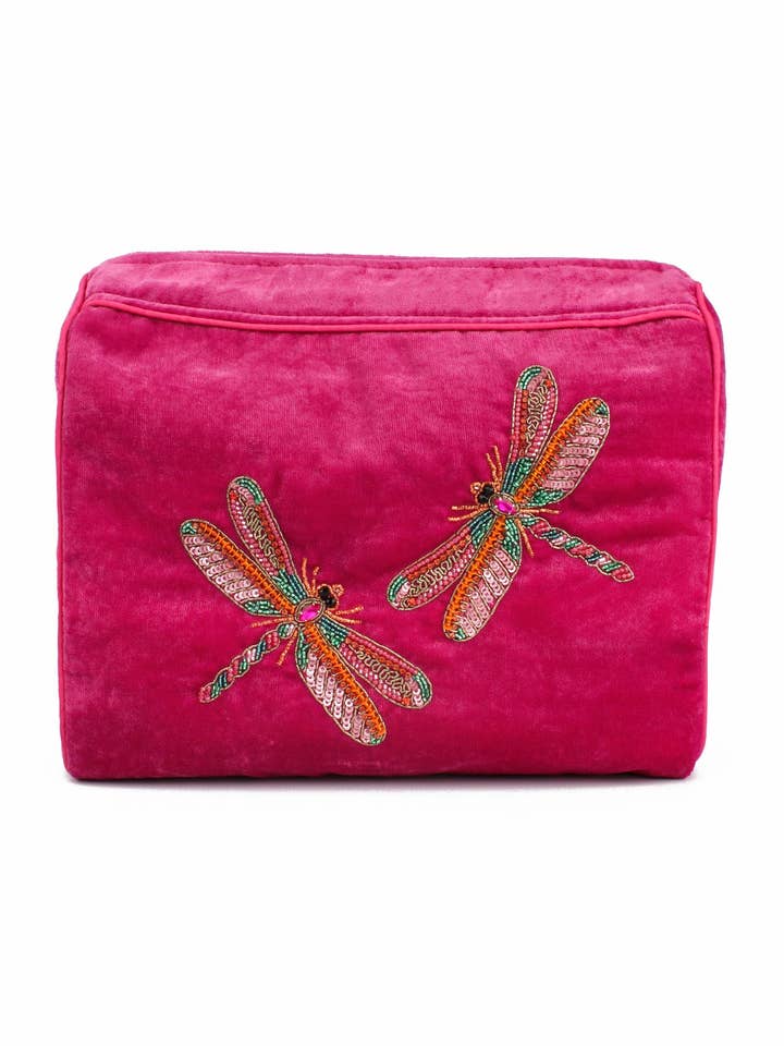 PINK DRAGONFLY LARGE POUCH for wholesale by My Doris