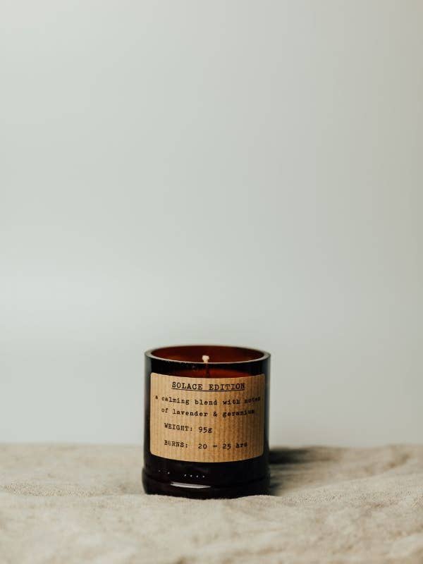 Small Solace Candle - Fire Glass for wholesale by Old Green